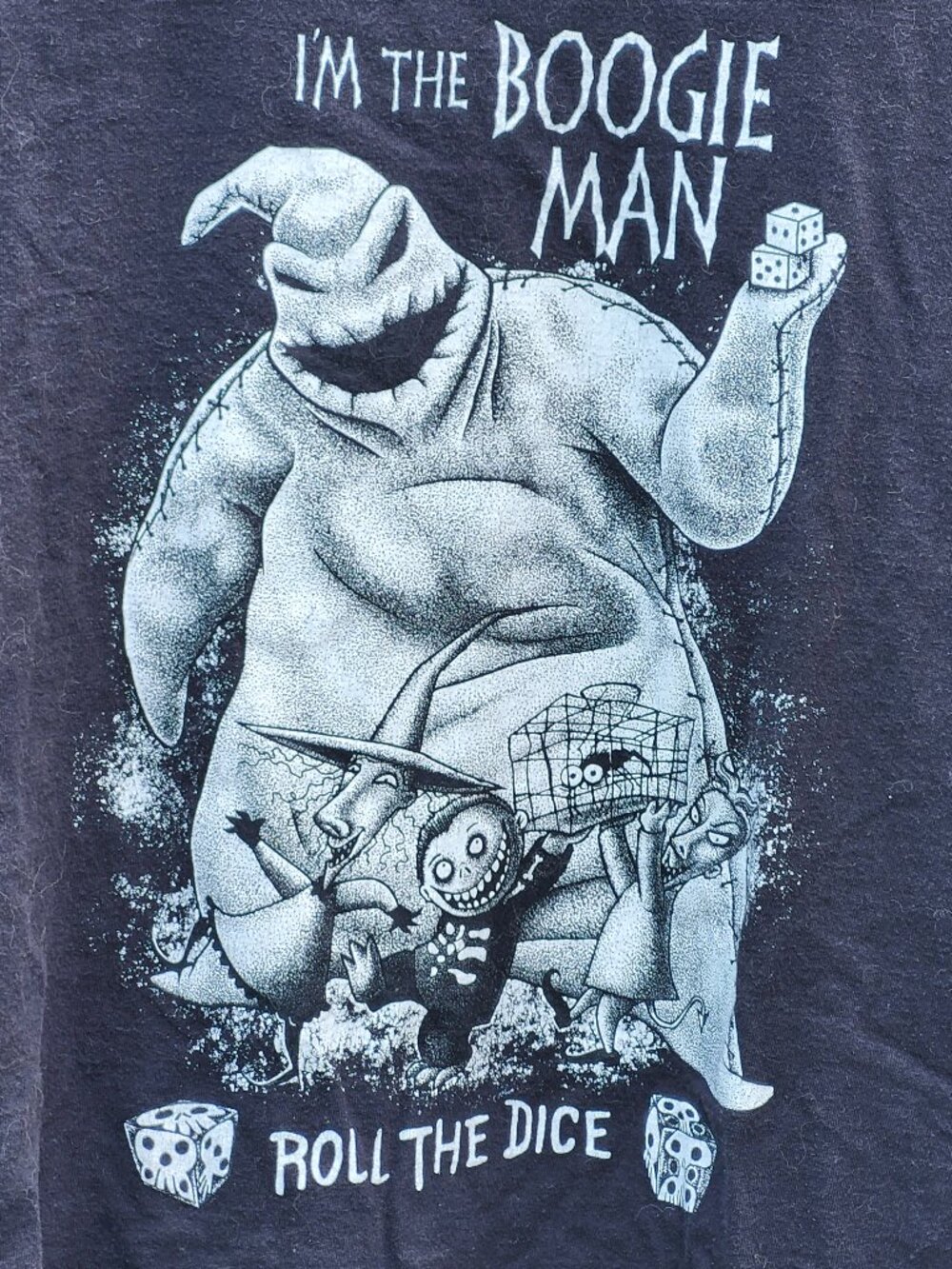 The Nightmare Before Christmas Oogie Boogie Roll The Dice T-Shirt Size Large